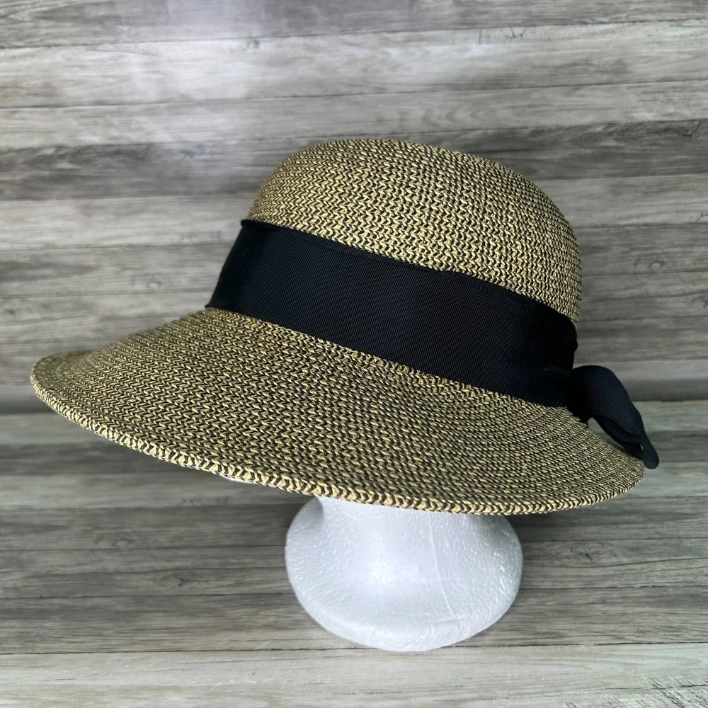 Scala Riviera Sunhat Womens Face Saver Braid Round Crown Brim